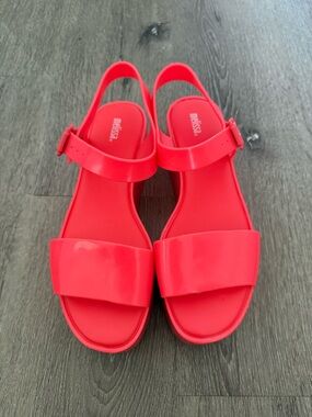 Melissa Mar Sandal -  Bright Red Jelly Strap Sandals